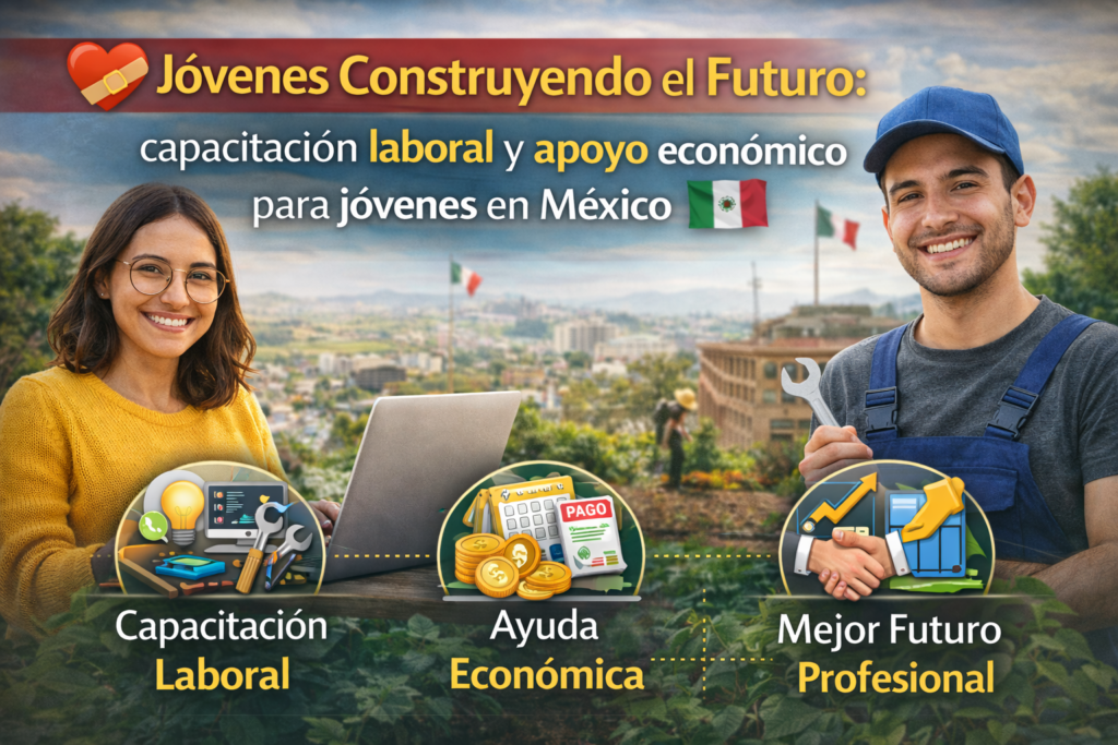 ❤️‍🩹 Jóvenes Construyendo el Futuro: capacitación laboral y apoyo económico para jóvenes en México 👩‍💻👨‍🔧🇲🇽